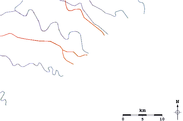 Roads and rivers around Barbel Point