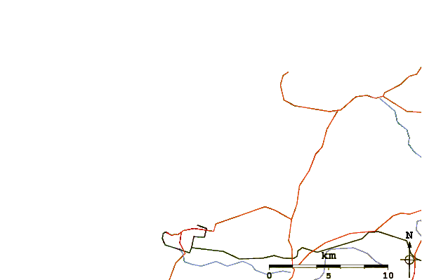 Roads and rivers around Bedruthan Steps