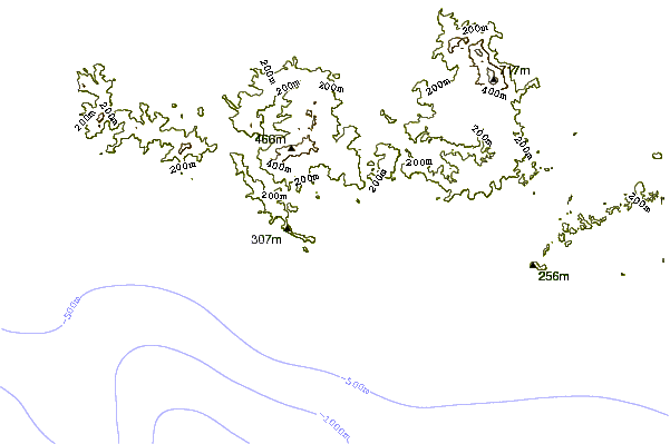 Shoreline around Belongas