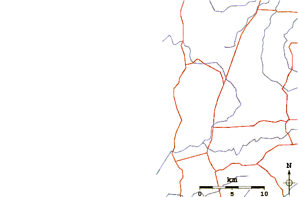 Roads and rivers around Big Rock