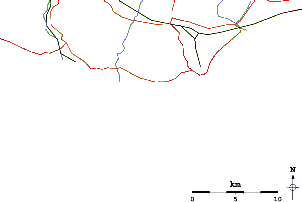 Roads and rivers around Birling Gap