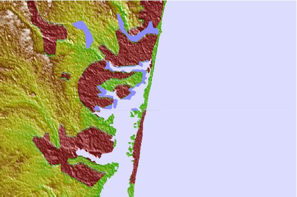 Surf spots located close to Brick Beach