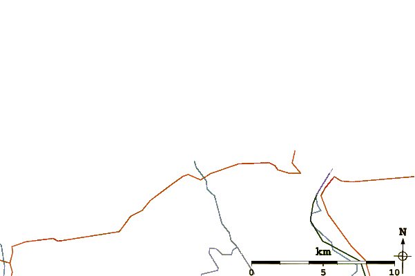 Roads and rivers around Brims Ness