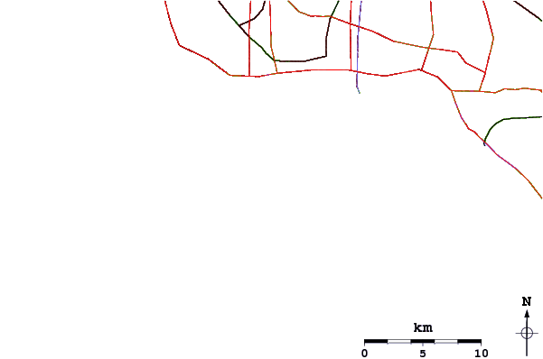 Roads and rivers around Cabrillo Point