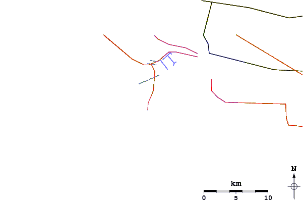 Roads and rivers around Cactus