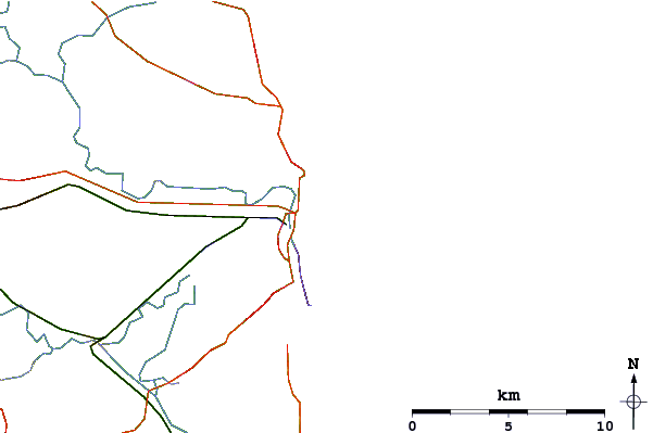 Roads and rivers around Caister-on-Sea