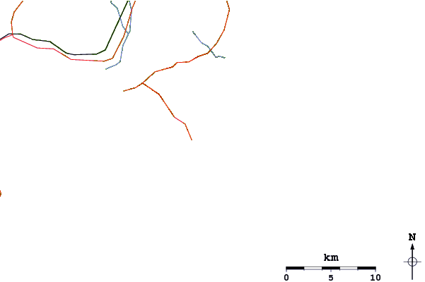 Roads and rivers around Cape Toi