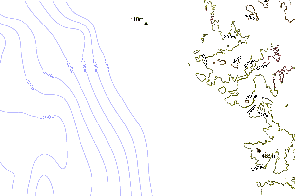 Shoreline around Cardiff Reef