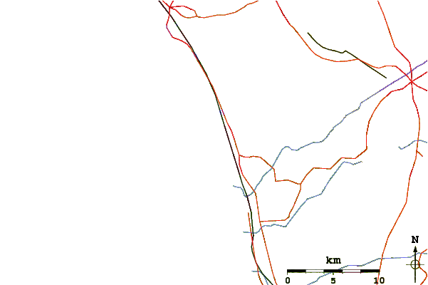 Roads and rivers around Cardiff Reef