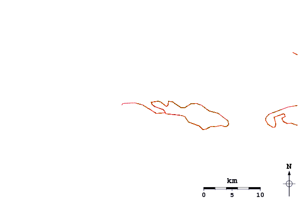 Roads and rivers around Caret Bay