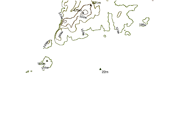 Shoreline around Castletown