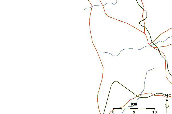 Roads and rivers around Cavalos de Fao
