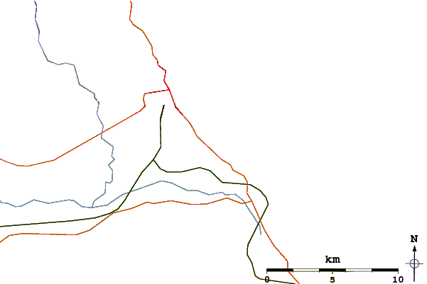 Roads and rivers around Cayton Bay Pumphouse