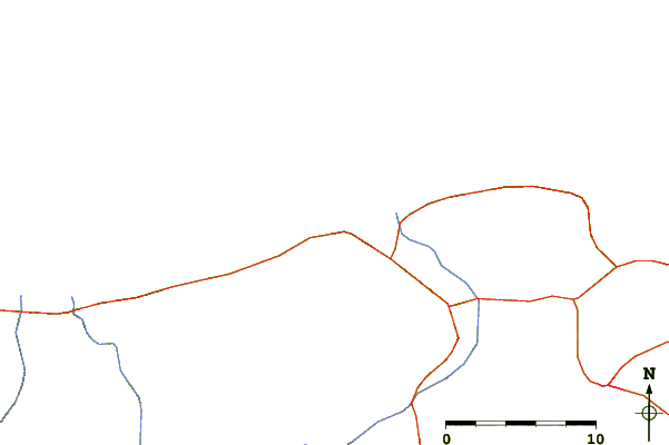 Roads and rivers around Cherchell Tizirine