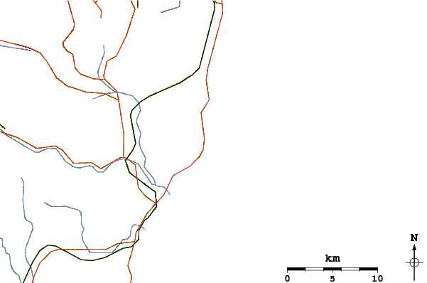 Roads and rivers around Chokusen