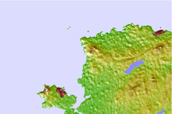 Surf spots located close to Church Bay