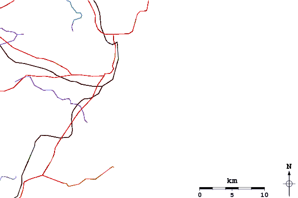 Roads and rivers around Clovelly Bombie