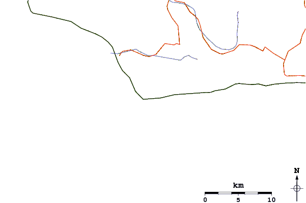 Roads and rivers around Cojo
