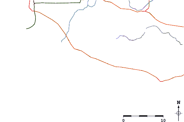Roads and rivers around County Line