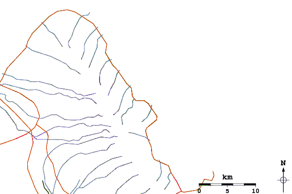 Roads and rivers around Crouching Lion