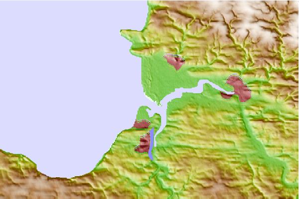 Surf spots located close to Crow Point