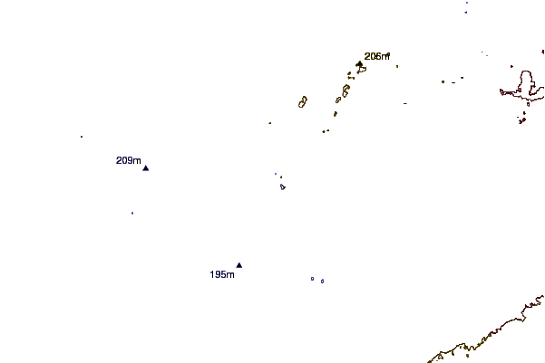Shoreline around Crystal Beach