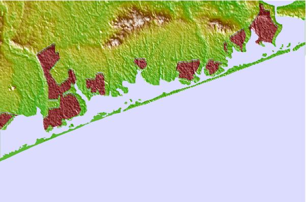 Surf spots located close to Cupsogue