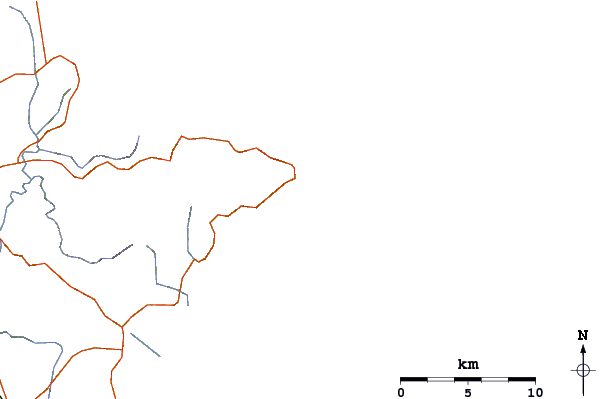 Roads and rivers around Daniels Reef