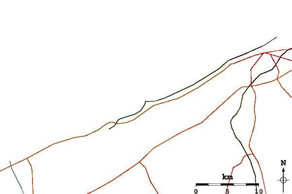 Roads and rivers around Dar Bouazza (La Bobine)