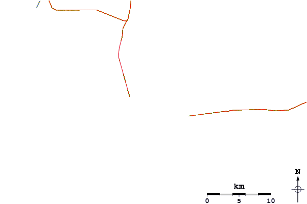 Roads and rivers around Dauphin Island Pier