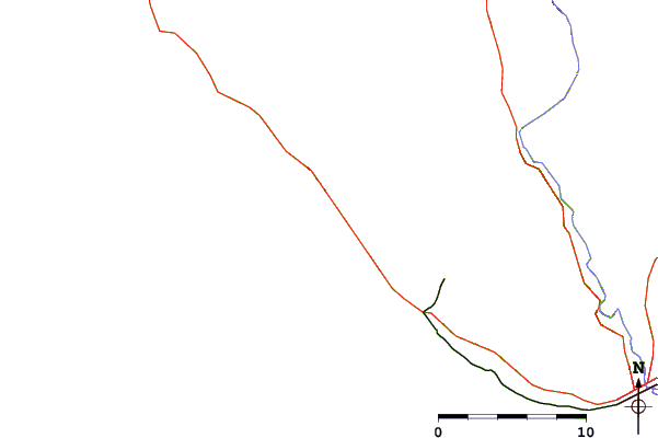 Roads and rivers around Davenport Landing