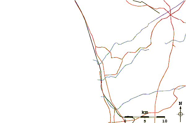 Roads and rivers around Del Mar Rivermouth