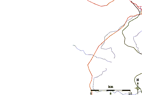Roads and rivers around Dielette Harbour