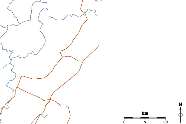 Roads and rivers around Dolphin Point