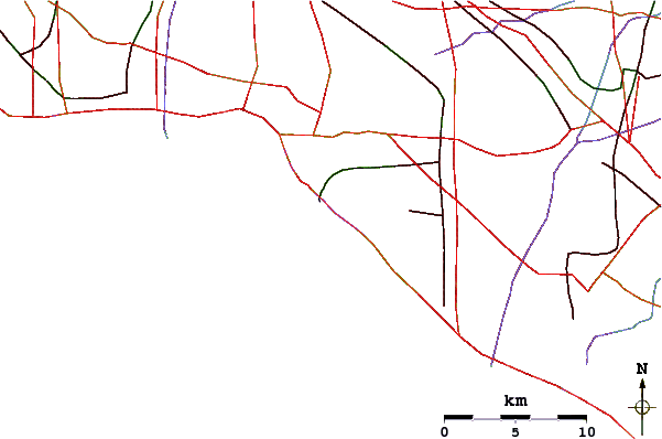 Roads and rivers around Dolphin Street