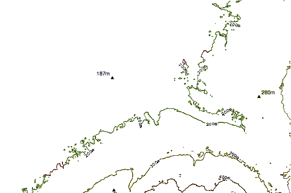 Shoreline around Dunkirk