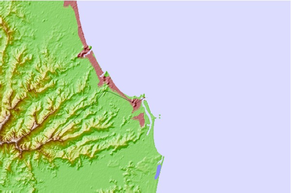 Surf spots located close to Duranbah