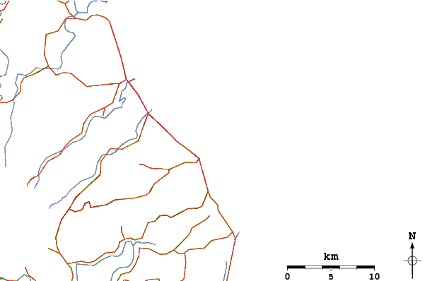 Roads and rivers around Duranbah