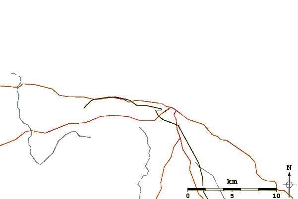 Roads and rivers around East Runton