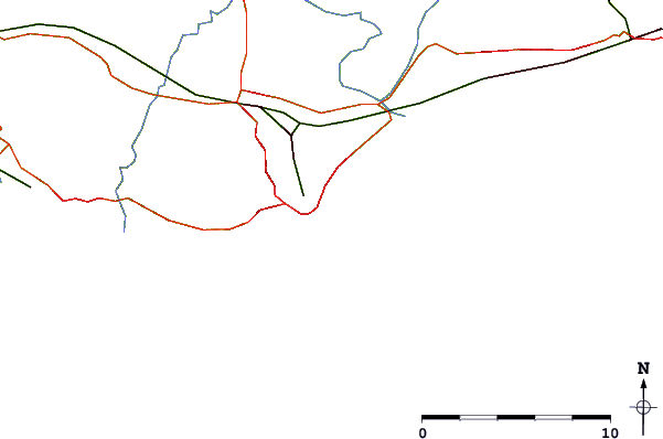 Roads and rivers around Eastbourne