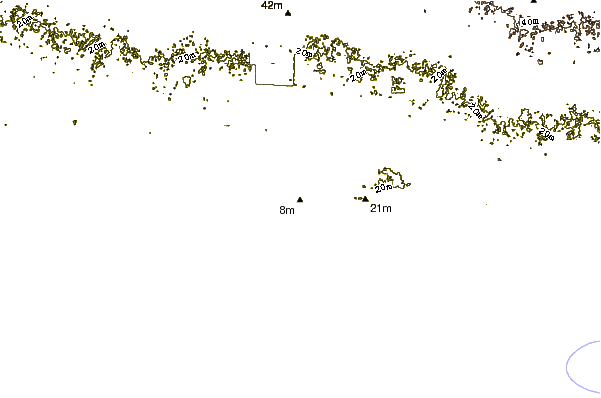 Shoreline around El Paredon