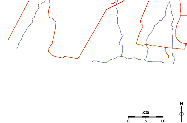 Roads and rivers around El Paredon