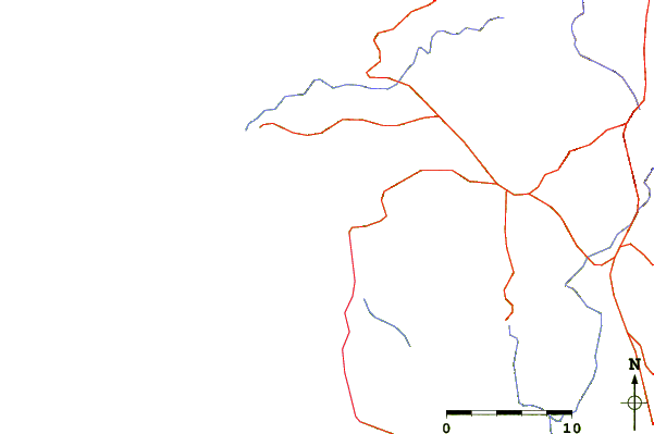 Roads and rivers around El Tecuan