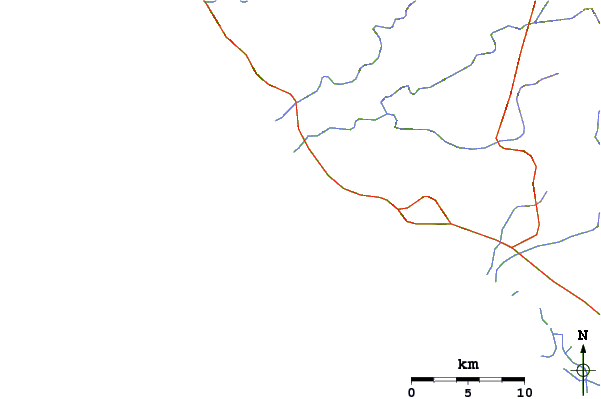 Roads and rivers around Escolleras