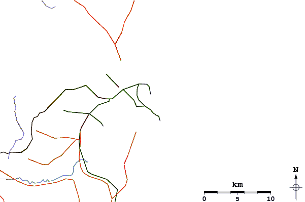 Roads and rivers around Fairy Meadow