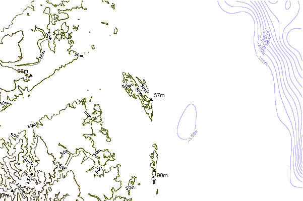 Shoreline around Farol