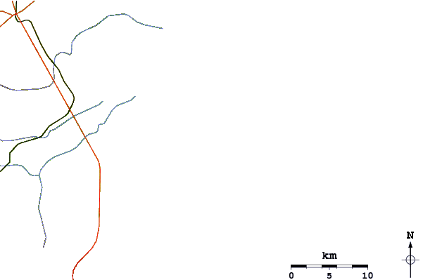Roads and rivers around Farol