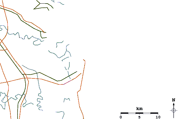 Roads and rivers around Fernandina Pier