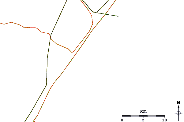 Roads and rivers around 52nd Street