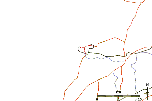 Roads and rivers around Fistral-South